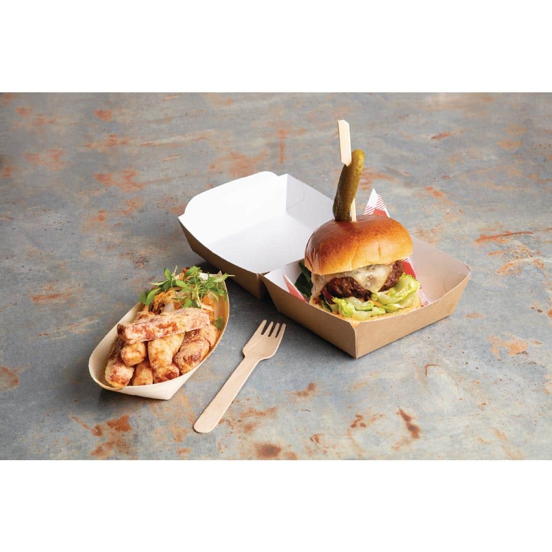 Fiesta Compostable Disposable Wooden Forks (Pack of 100) - Image 8