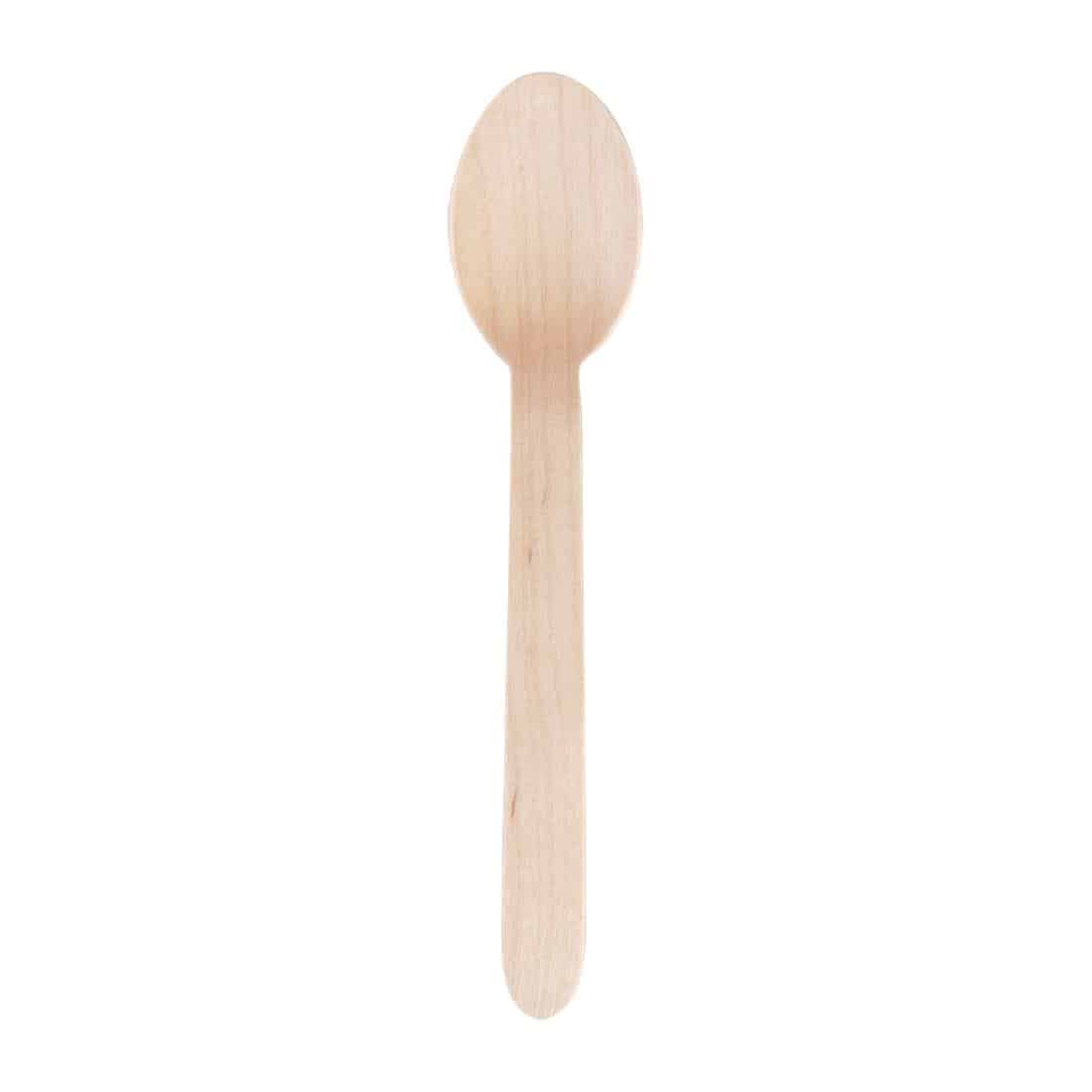 Fiesta Compostable Wooden Dessert Spoons (Pack of 100) - Image 3