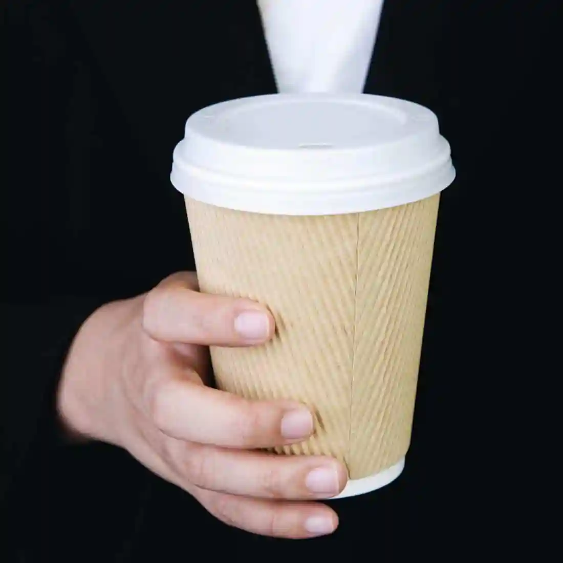 Fiesta Recyclable Coffee Cup Lids White 340ml / 12oz and 455ml / 16oz (Pack of 1000) - Image 2