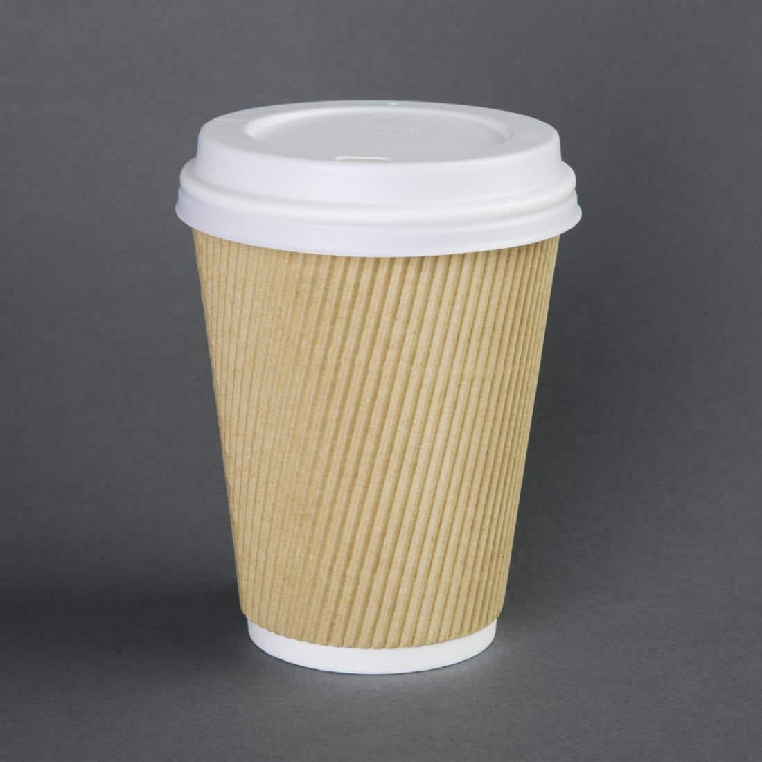 Fiesta Recyclable Coffee Cup Lids White 225ml / 8oz (Pack of 50) - Image 5