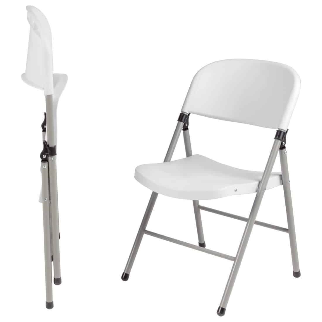Bolero Foldaway Utility Chairs White (Pack of 2) - Image 6