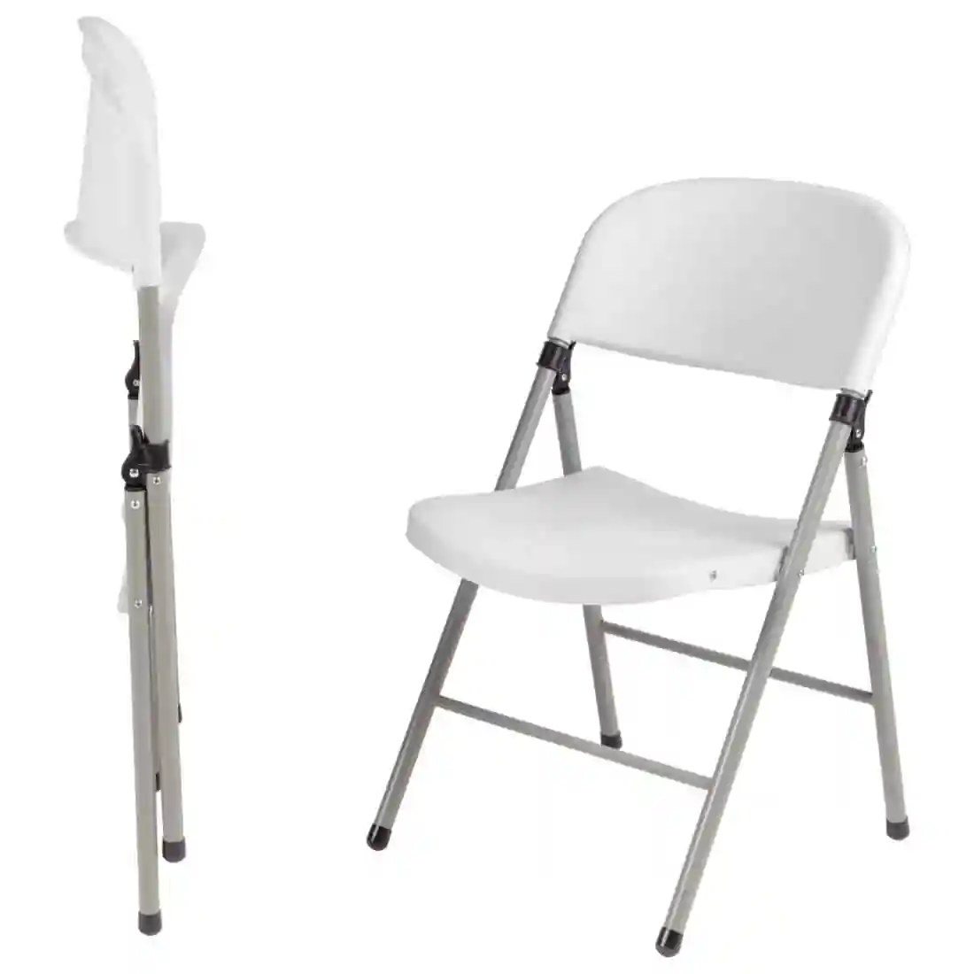 Bolero Foldaway Utility Chairs White (Pack of 2) - Image 5