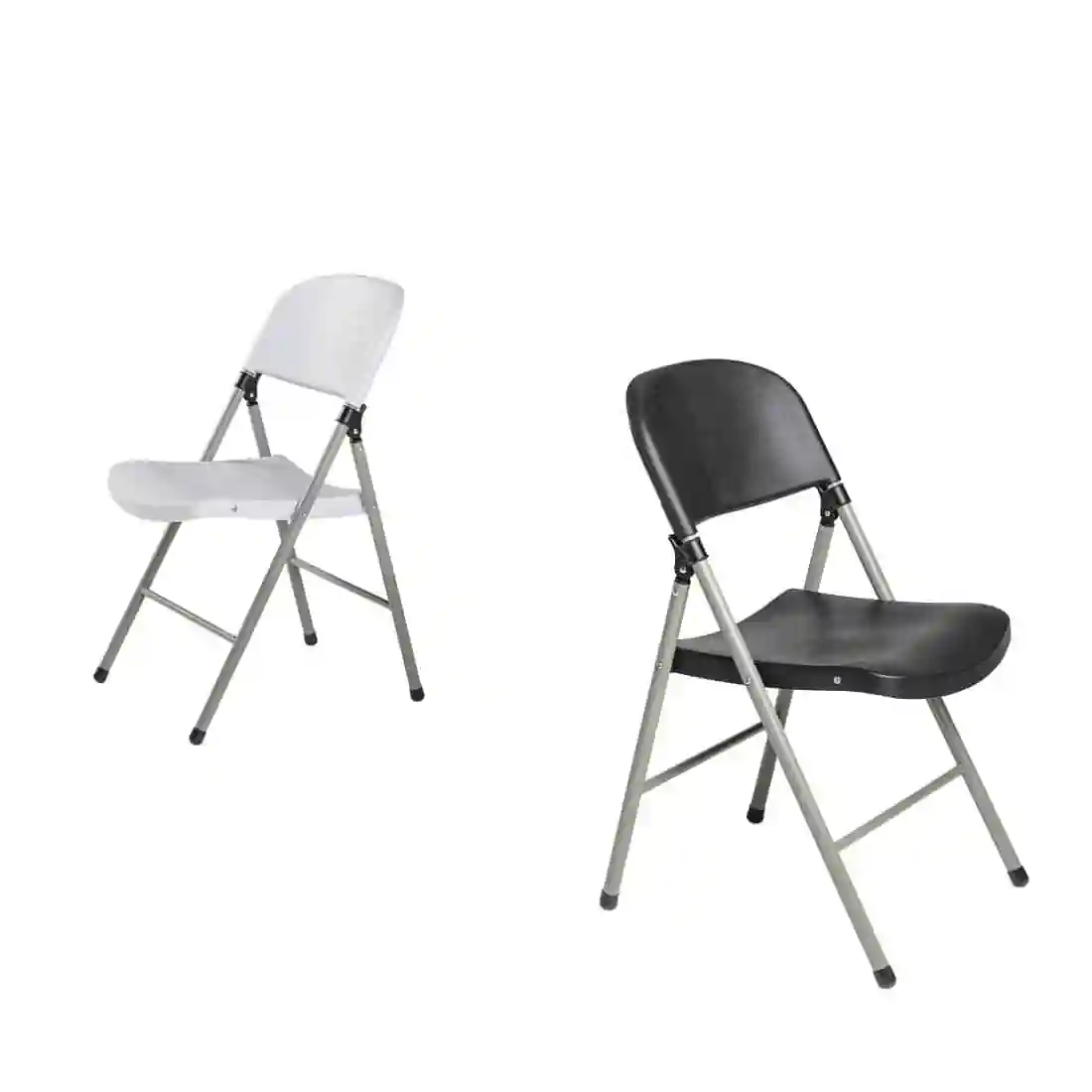 Bolero Foldaway Utility Chairs Black (Pack of 2) - Image 2