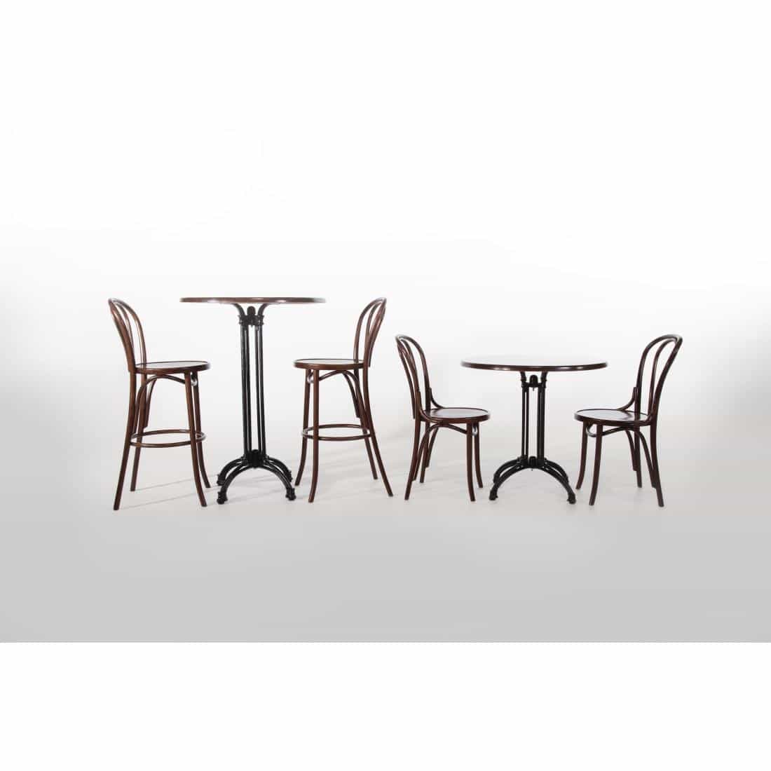 Fameg Bentwood Bistro Side Chairs Walnut Finish (Pack of 2) - Image 5