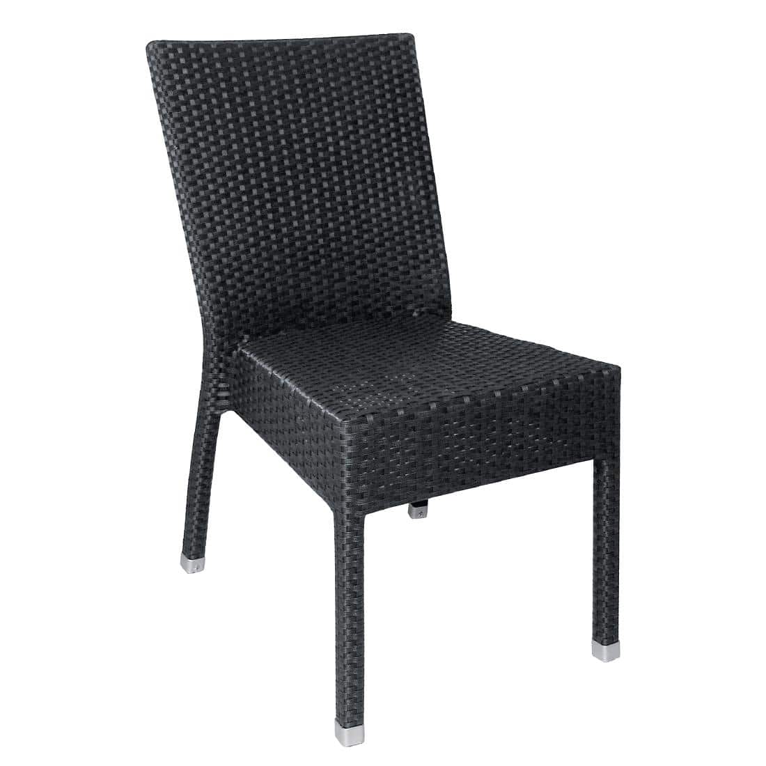 Bolero PE Wicker Side Chairs Charcoal (Pack of 4) - Image 3