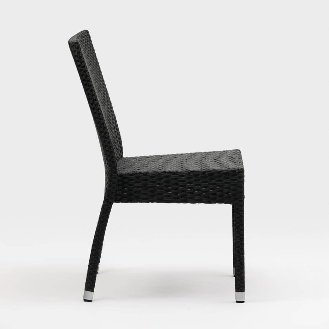 Bolero PE Wicker Side Chairs Charcoal (Pack of 4) - Image 4