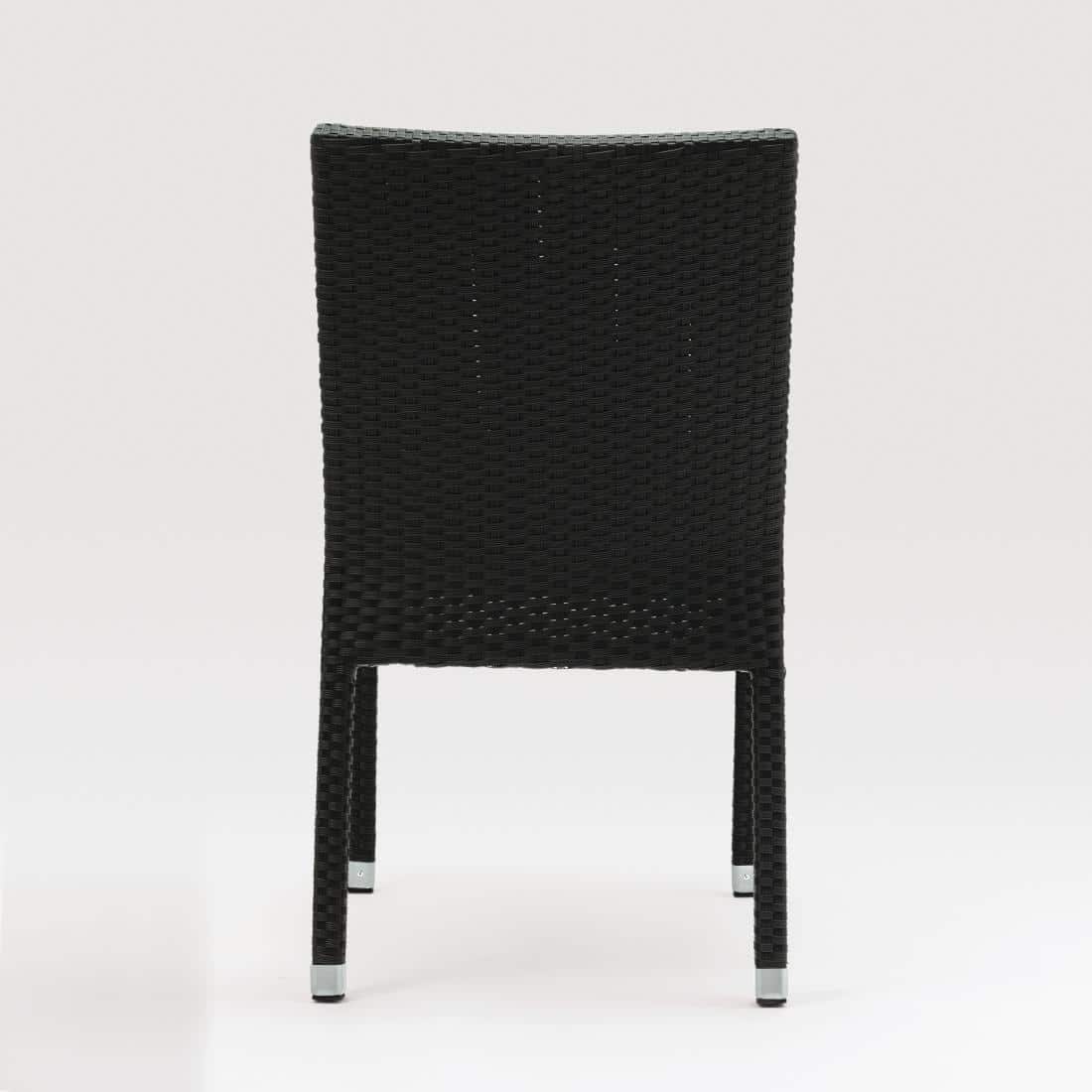 Bolero PE Wicker Side Chairs Charcoal (Pack of 4) - Image 5