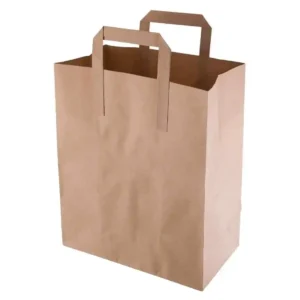 Fiesta Recyclable Brown Paper Carrier Bags Medium (Pack of 250)