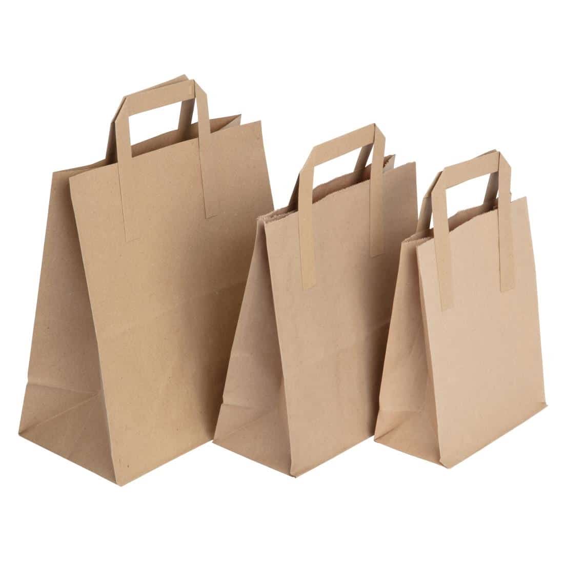 Fiesta Recyclable Brown Paper Carrier Bags Medium (Pack of 250) - Image 6