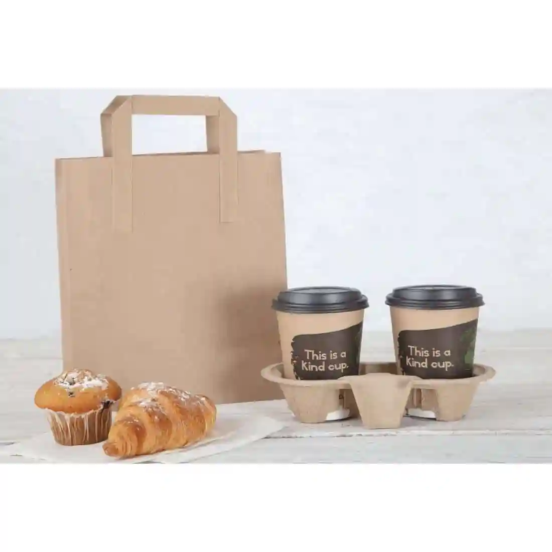 Fiesta Recyclable Brown Paper Carrier Bags Medium (Pack of 250) - Image 6