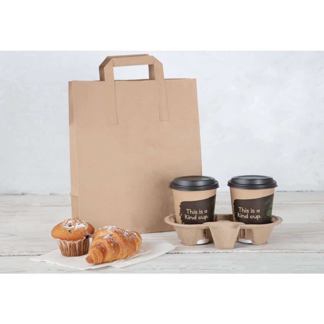 EDLP Fiesta Recyclable Brown Paper Bag with Handles Large (Pack 250) - Image 7