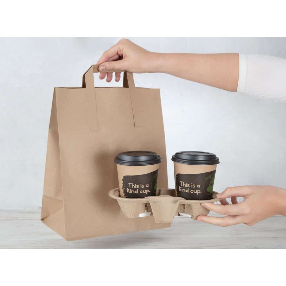 EDLP Fiesta Recyclable Brown Paper Bag with Handles Large (Pack 250) - Image 8