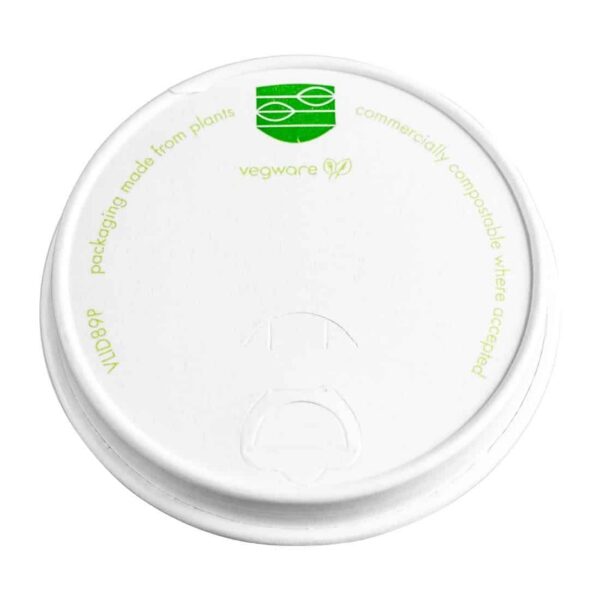 Vegware Compostable 89-Series Paper Hot Cup Lid (Pack of 1000) - Image 2