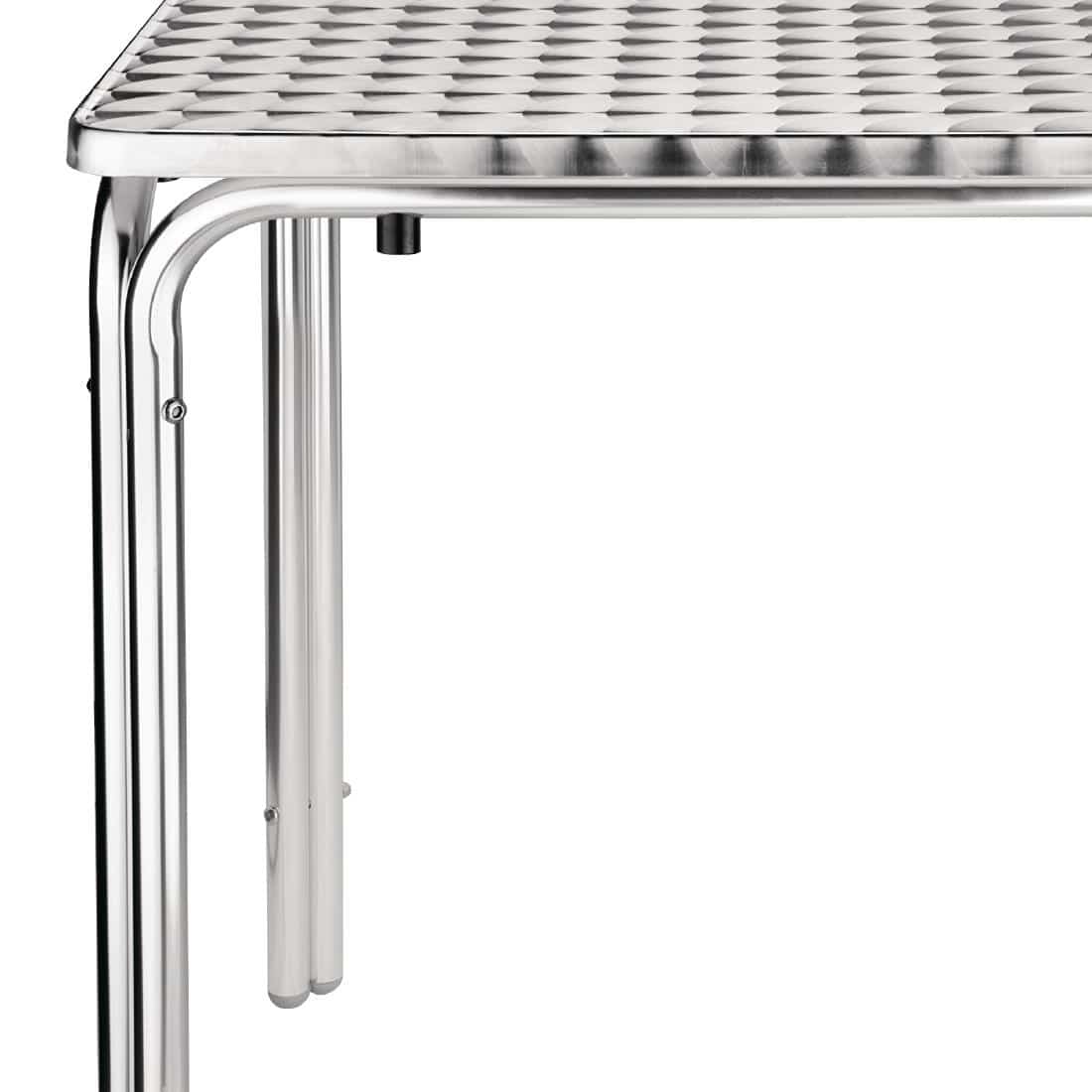Bolero Steel and Aluminium Square Leg Table 600mm - Image 5