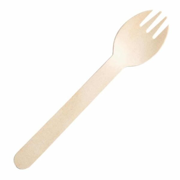 Fiesta Compostable Individually Wrapped Wooden Sporks (Pack of 500) - Image 2