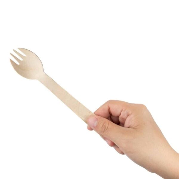 Fiesta Compostable Individually Wrapped Wooden Sporks (Pack of 500) - Image 4
