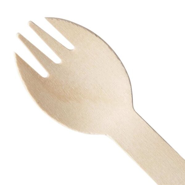 Fiesta Compostable Individually Wrapped Wooden Sporks (Pack of 500) - Image 5