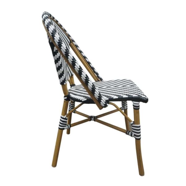 Bolero Parisian Style Rattan Side Chair Black (Pack of 2) - Image 3