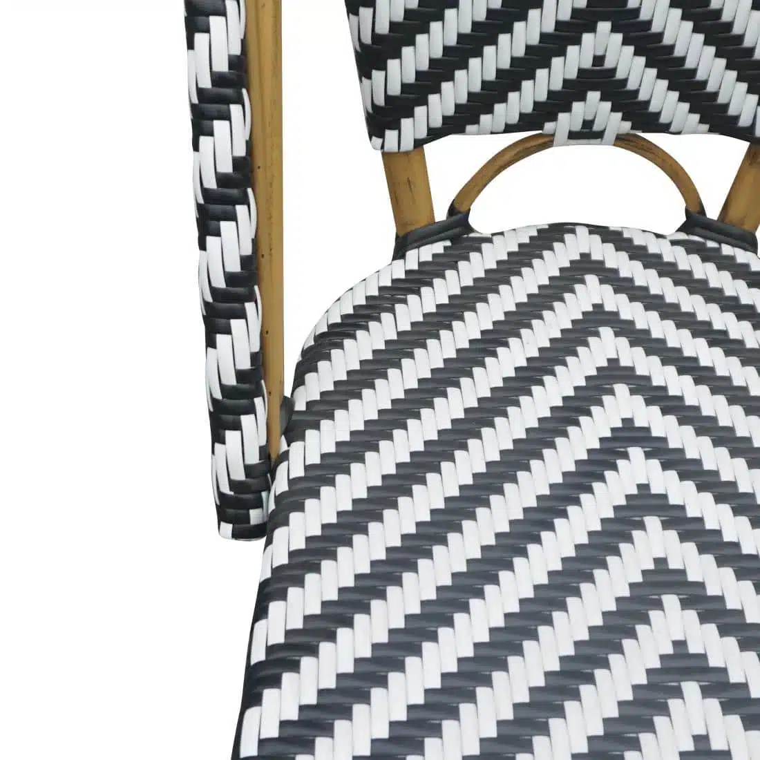 Bolero Parisian Style Rattan Side Chair Black (Pack of 2) - Image 4