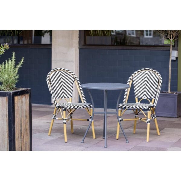 Bolero Parisian Style Rattan Side Chair Black (Pack of 2) - Image 8
