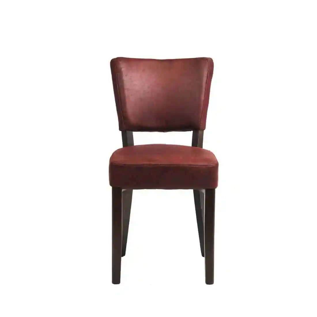 Oregon Wenge Wood and Faux Leather Dining Chair Bordeaux (Pack of 2) - Image 3