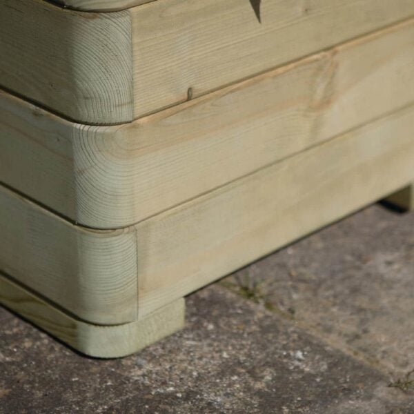 Rowlinson Marberry Layer Square Wooden Planter 50cm - Image 3