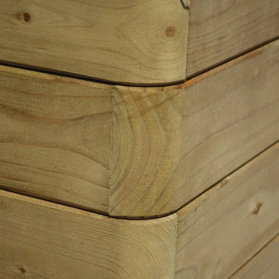 Rowlinson Marberry Layer Planter Rectangular Natural Timber 100cm - Image 2