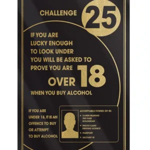 Challenge 25 Notice - Black