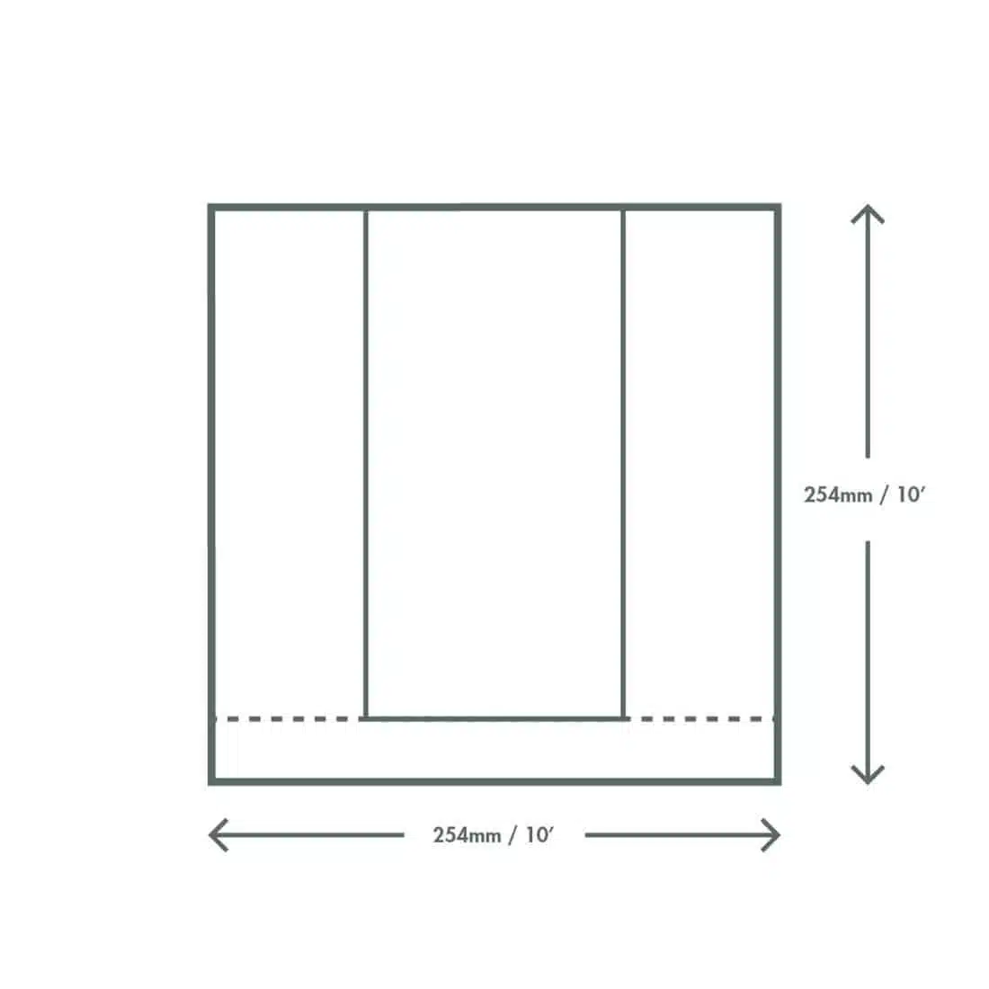 Vegware Kraft Large Sandwich/Cookie Bag with PLA Window 10"x10" (Pack of 1000) - Image 3