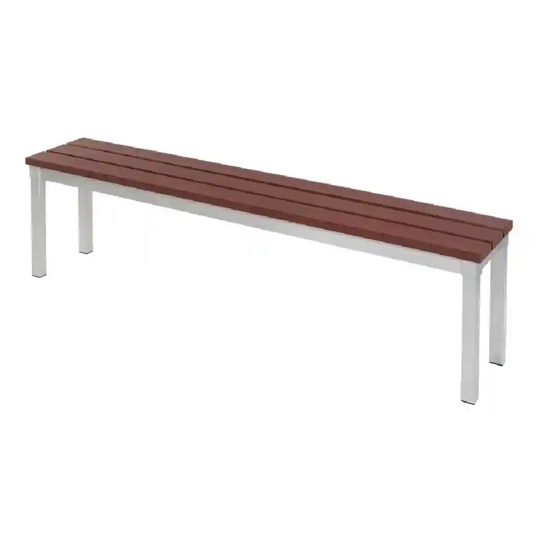 Enviro Outdoor Walnut Effect Faux Wood Bench 5ft - Image 1
