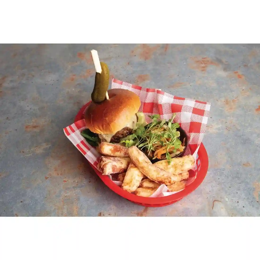 Greaseproof Paper Sheets Red Gingham 250 x 250mm (Pack of 200) - Image 2