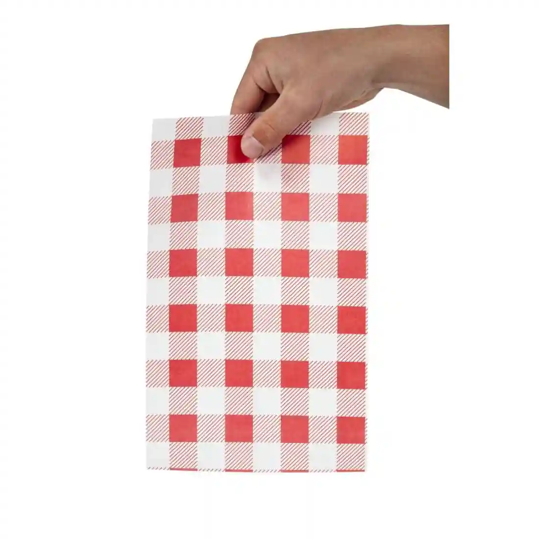 Greaseproof Paper Sheets Red Gingham 190 x 310mm (Pack of 200) - Image 1