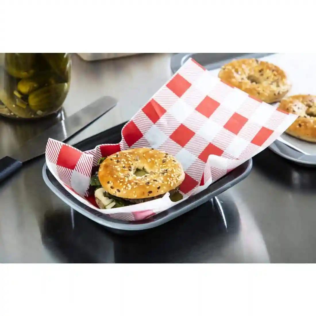 Greaseproof Paper Sheets Red Gingham 190 x 310mm (Pack of 200) - Image 2