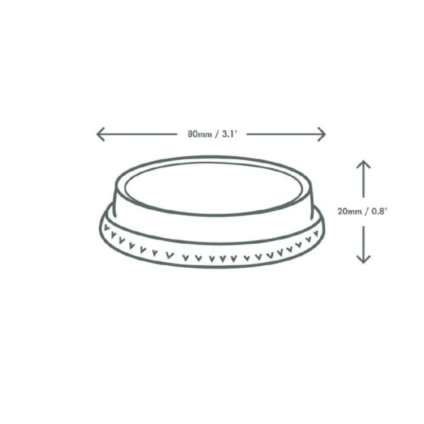 Vegware Compostable Flat Lids With No Hole 200ml / 7oz (Pack of 1000) - Image 3