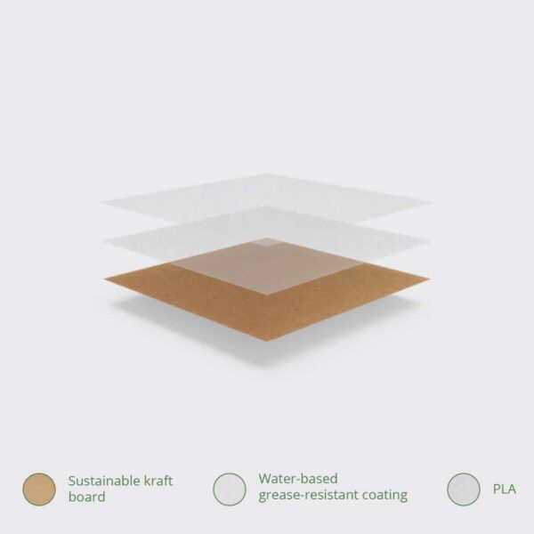 Vegware Compostable Kraft Tortilla Wrap Boxes With PLA Window (Pack of 500) - Image 5