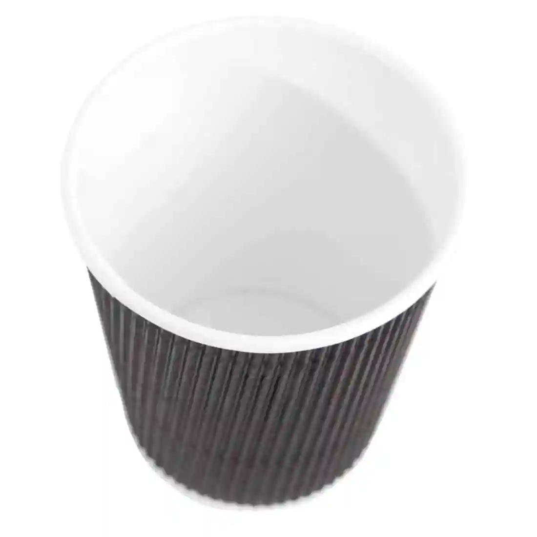 Fiesta Recyclable Coffee Cups Ripple Wall Black 225ml / 8oz (Pack of 500) - Image 3