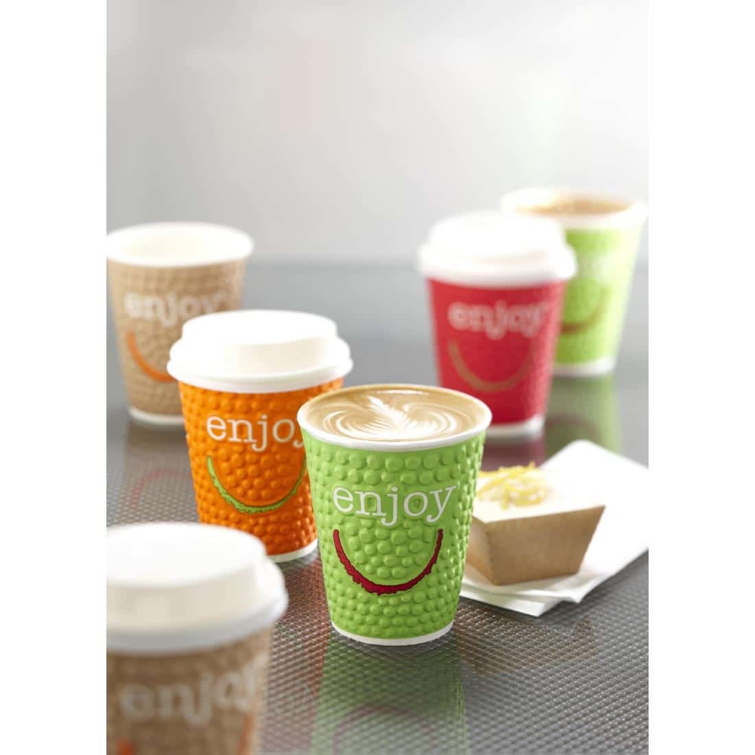 Huhtamaki Enjoy Double Wall Disposable Hot Cups 225ml / 8oz (Pack of 875) - Image 9
