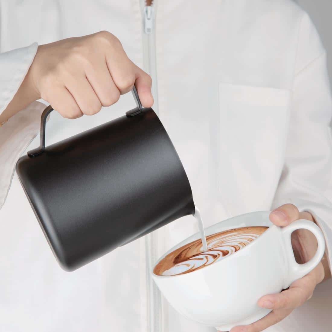 Olympia Black Non-Stick Milk Frothing Jug 900ml - Image 3