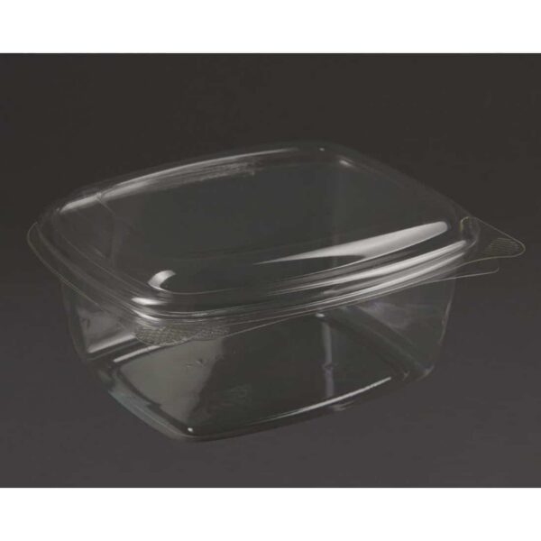 Vegware Compostable PLA Hinged-Lid Deli Containers 473ml / 16oz (Pack of 300) - Image 2
