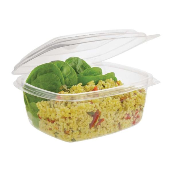 Vegware Compostable PLA Hinged-Lid Deli Containers 473ml / 16oz (Pack of 300) - Image 7