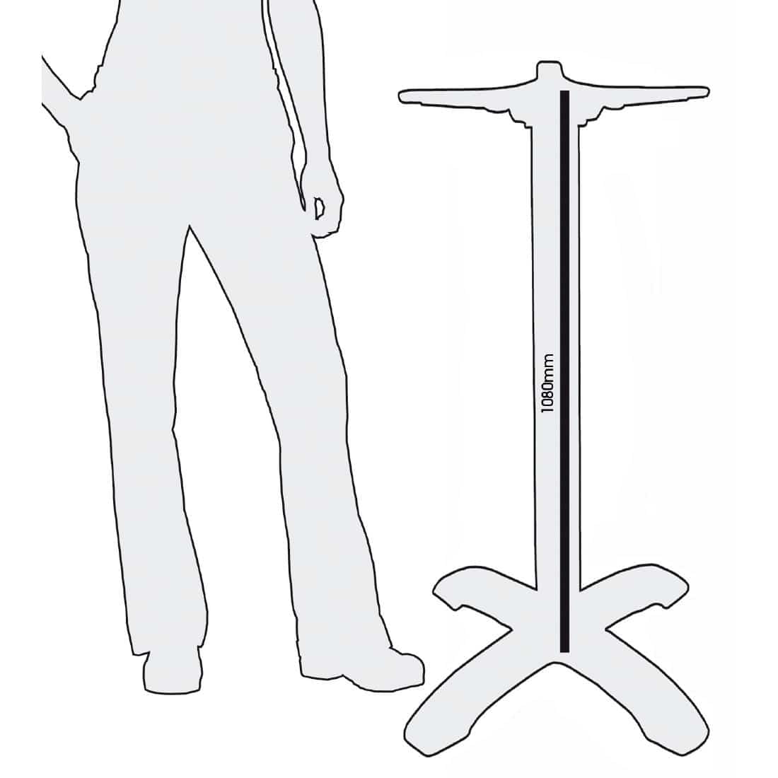 Bolero Cast Iron Poseur Table Leg Base - Image 3