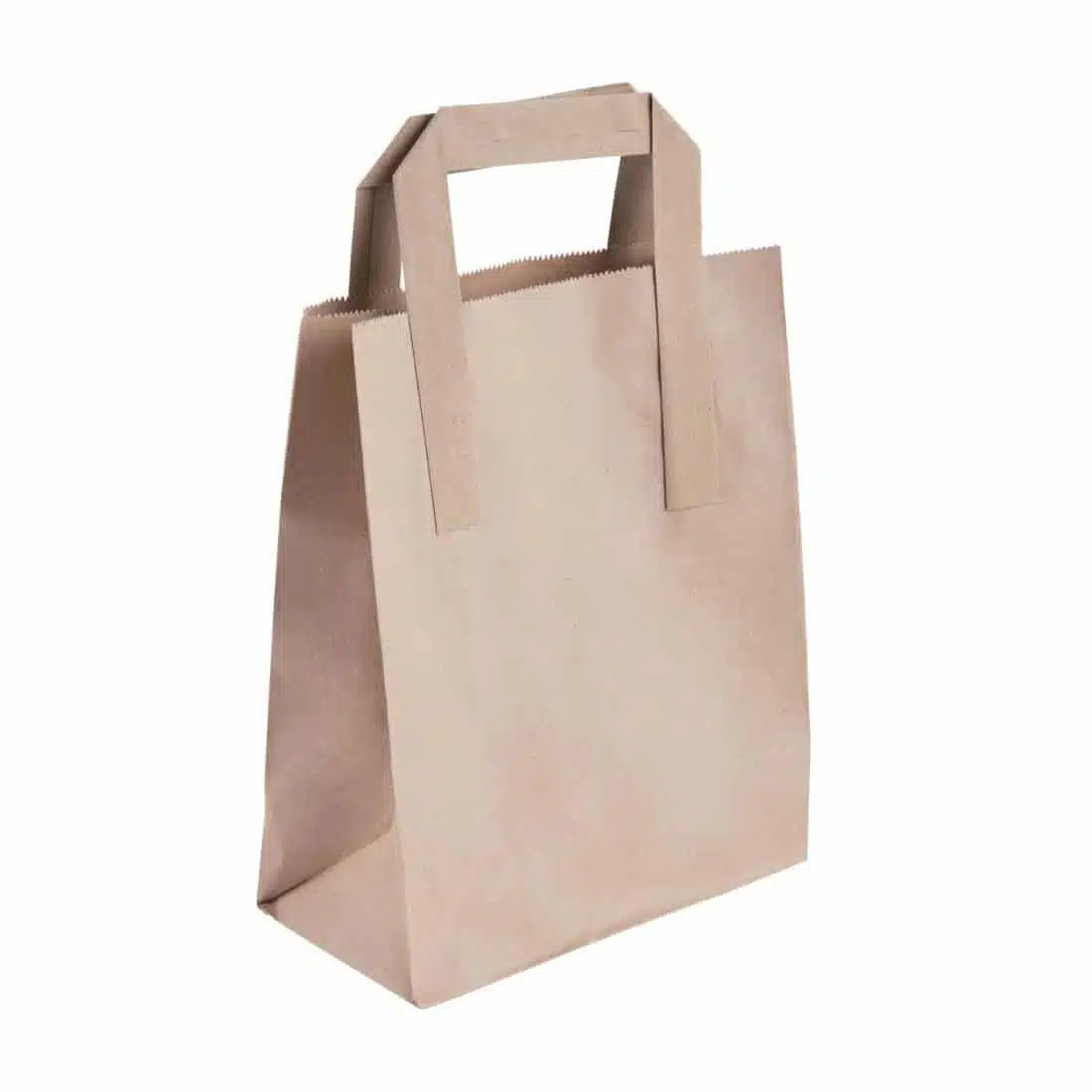 Fiesta Recyclable Brown Paper Bag with Handles Small (Pack 250) - Image 3