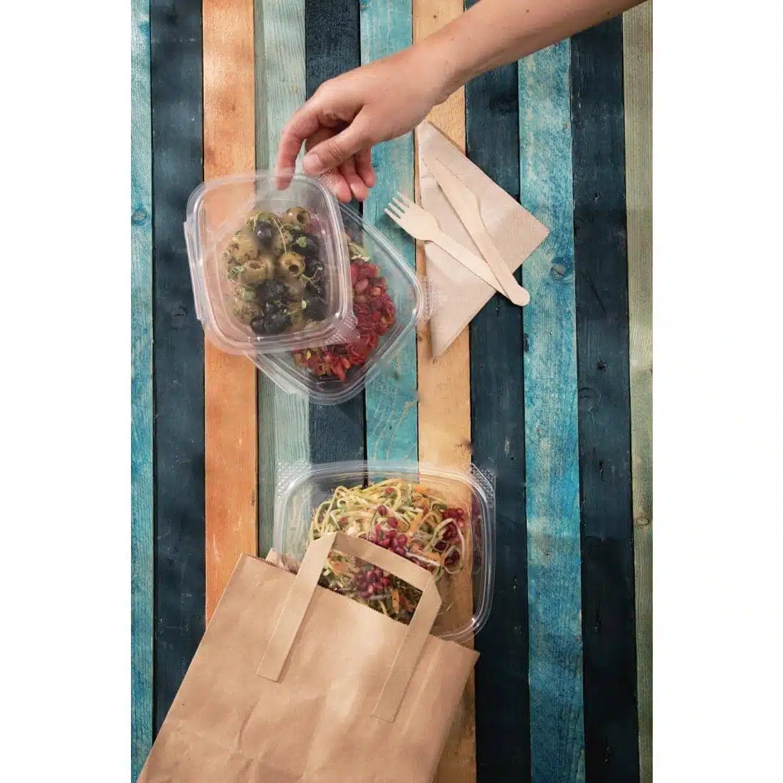 Fiesta Recyclable Brown Paper Bag with Handles Small (Pack 250) - Image 7