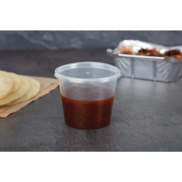 Fiesta Recyclable Plastic Microwavable Deli Pots 150ml / 5.25oz (Pack of 100) - Image 6