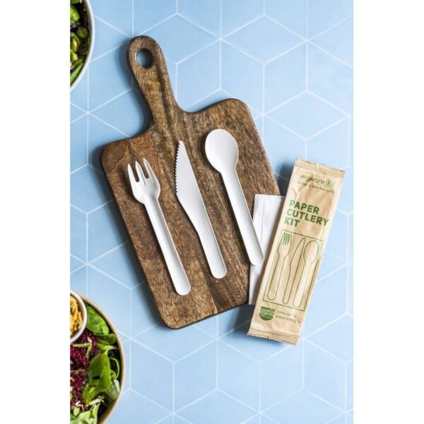 Vegware Compostable Paper Cutlery Kit 4in1 (Case of 250) - Image 3