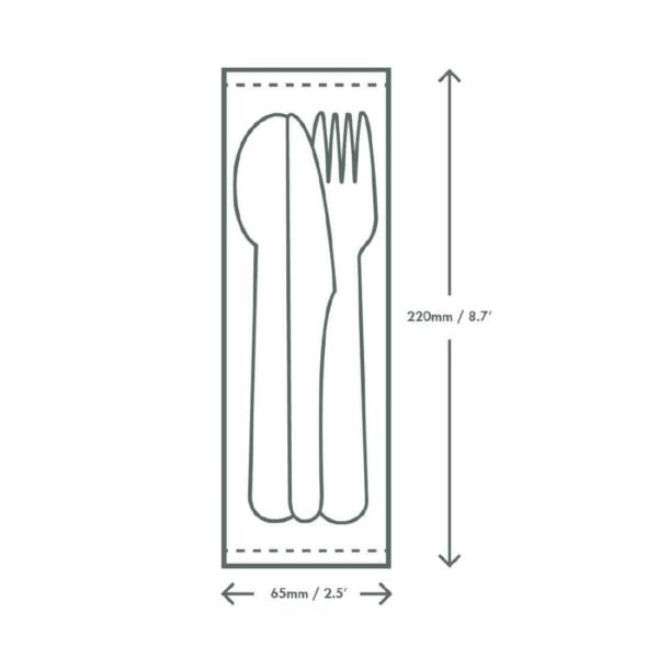 Vegware Compostable Paper Cutlery Kit 4in1 (Case of 250) - Image 4