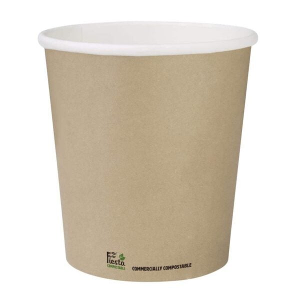 Fiesta Compostable Coffee Cups Single Wall 8oz (Pack of 1000) - Image 2