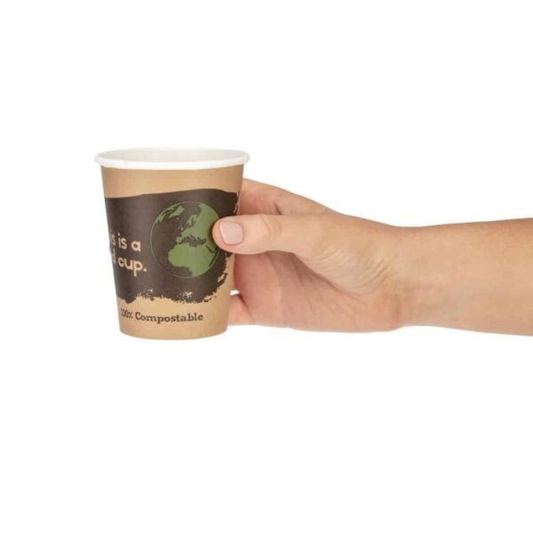 Fiesta Compostable Coffee Cups Single Wall 8oz (Pack of 1000) - Image 4