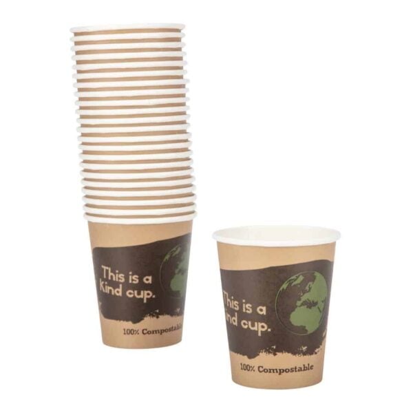 Fiesta Compostable Coffee Cups Single Wall 8oz (Pack of 1000) - Image 6