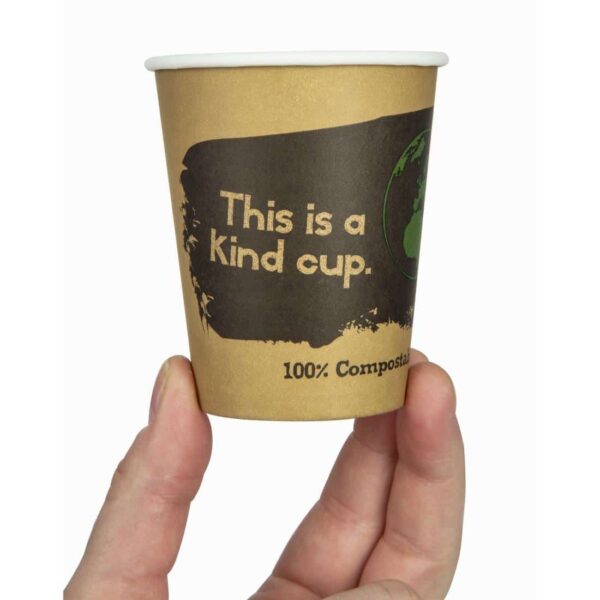 Fiesta Compostable Coffee Cups Single Wall 8oz (Pack of 50) - Image 2